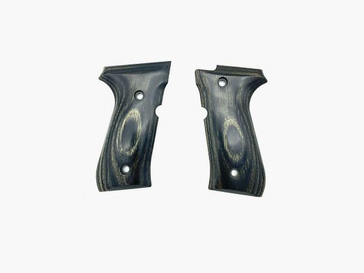 Poignées Nill pour Beretta 92F/FS, bois stratifié, noir, lisse