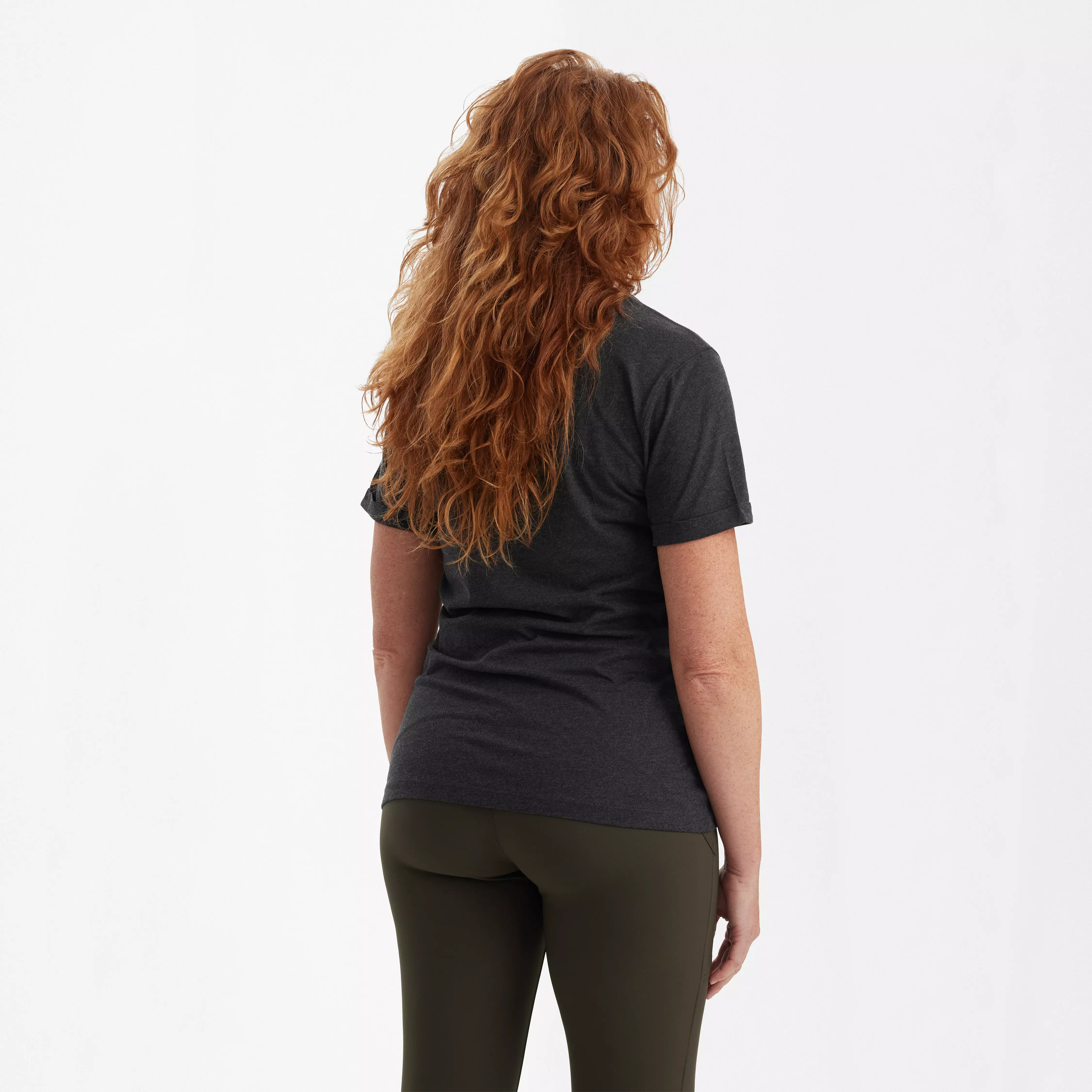 T-shirt basic da donna, confezione da 2 - Brown Leaf Melange, immagine 5 di 7