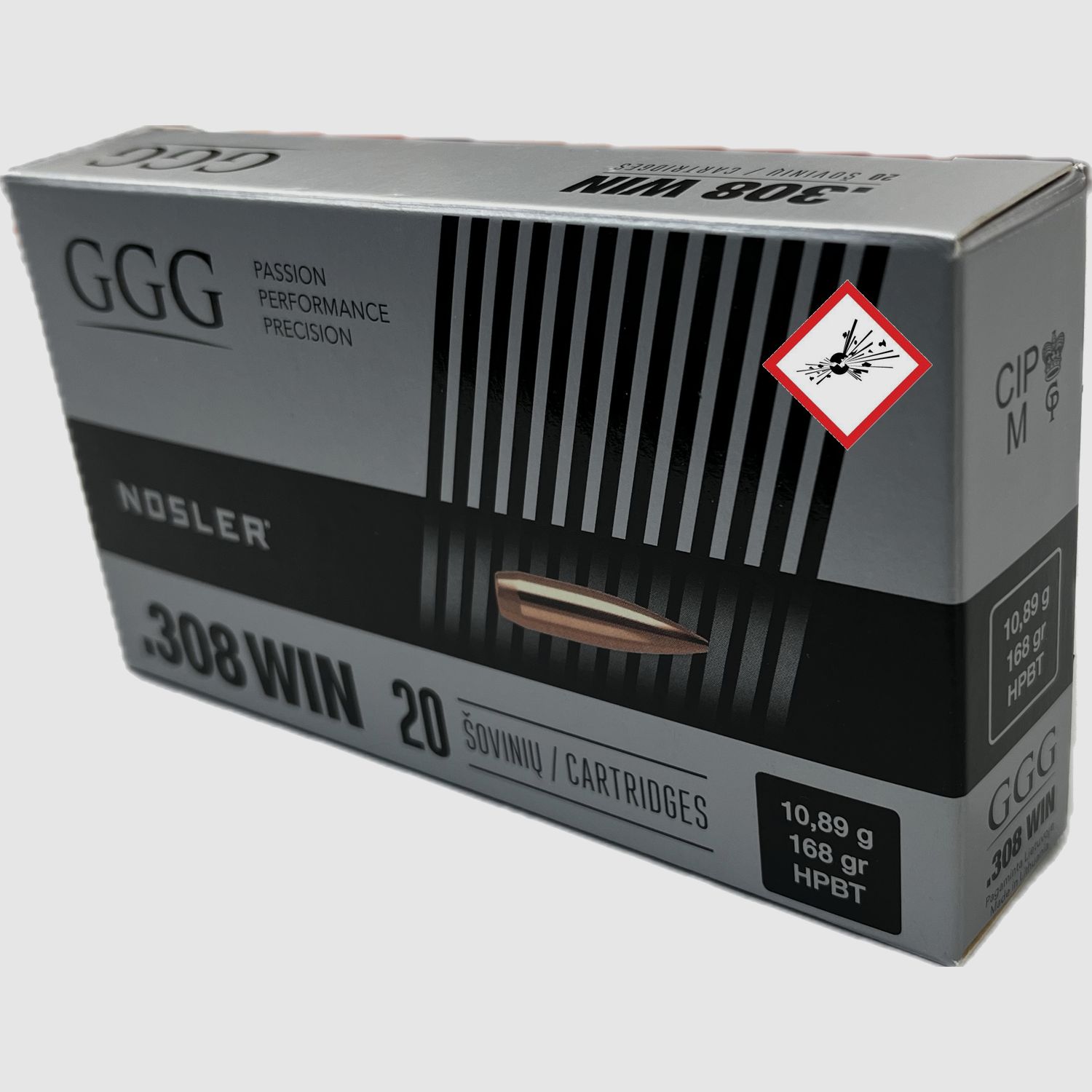 GGG Büchsenpatronen .308 Win HPBT .308 Win 168grs