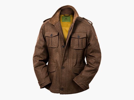 Hunting jacket "Wilderich" made of loden, dark brown