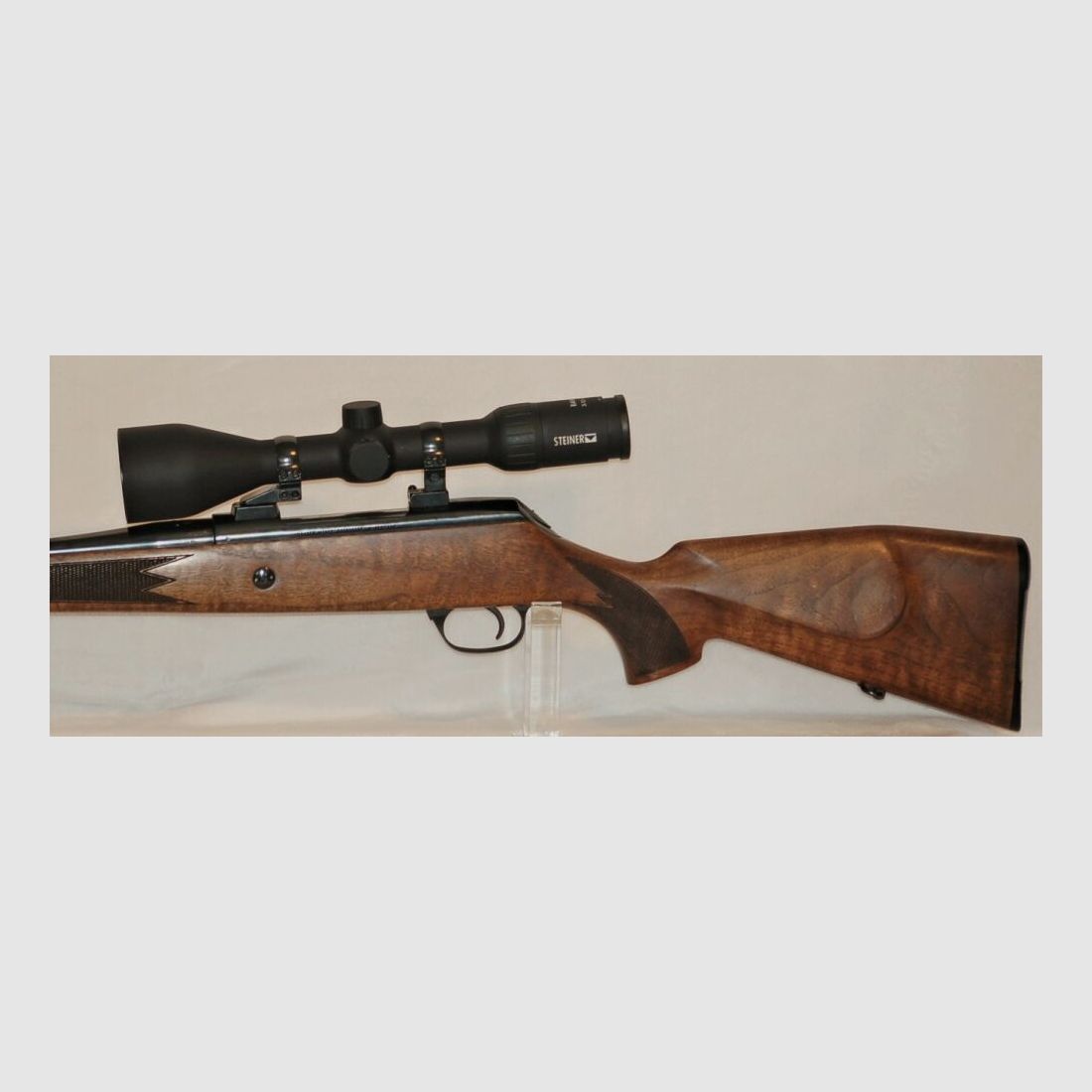 Mauser 225 "Package with ZF Steiner Ranger 3-12x56, EAW swivel mount, and silencer