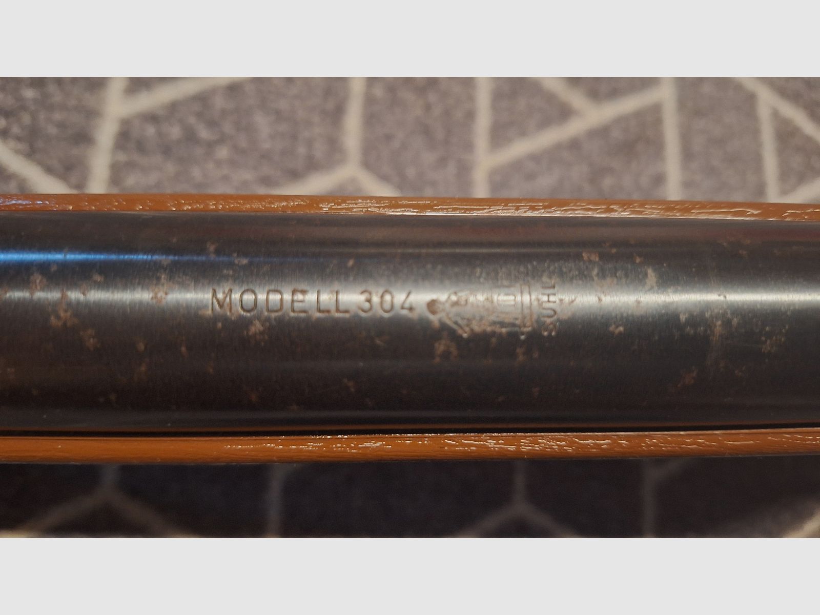 Haenel 304 Scornater stock reddish brown grained! TOP CONDITION!
