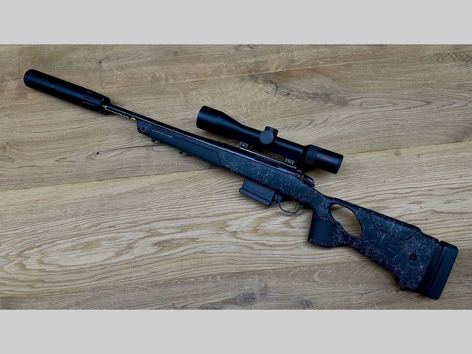 Bergara B14 Thumbhole / .308 Win / 46cm LL / Minox RS-4 2,5-10x50 / A-Tec H3 / Adaptateur de chasse précise / Carabine à répétition Repetierer 98erJungjäger