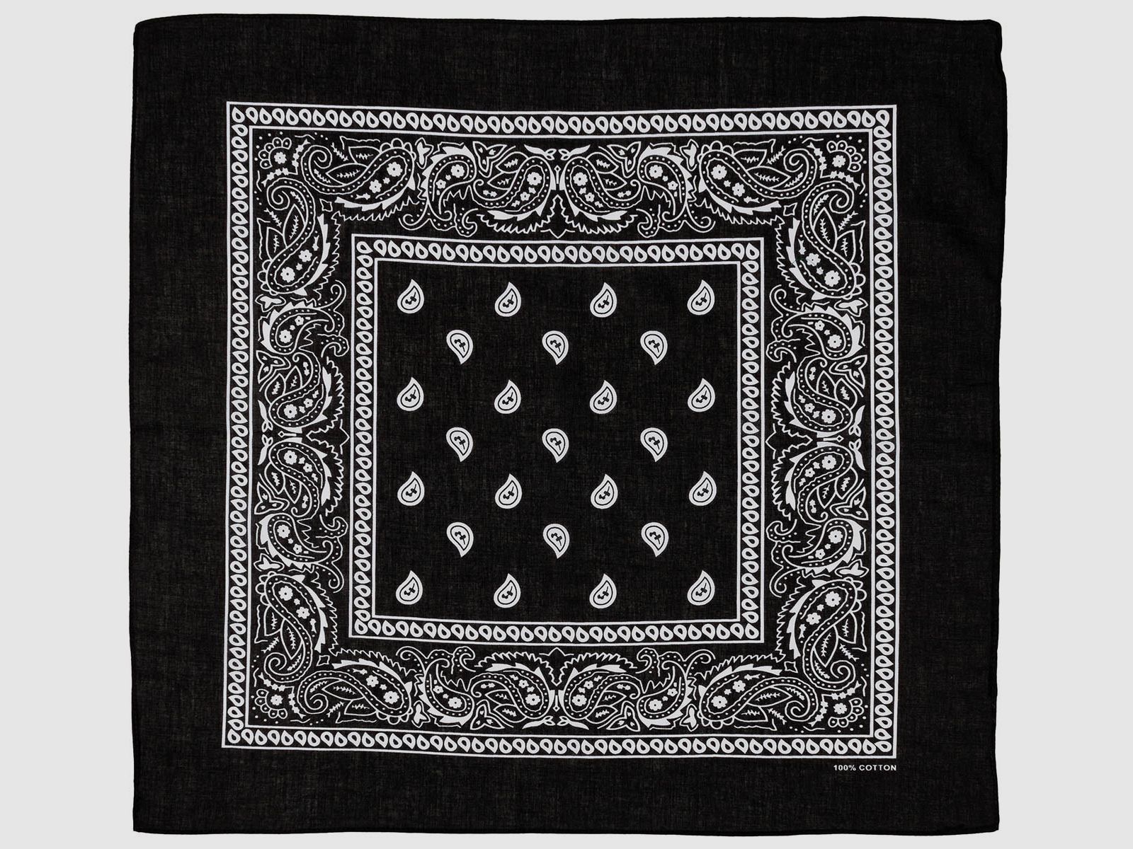 Bandana, schwarz-weiß, ca. 55 x 55 cm, Baumwolle