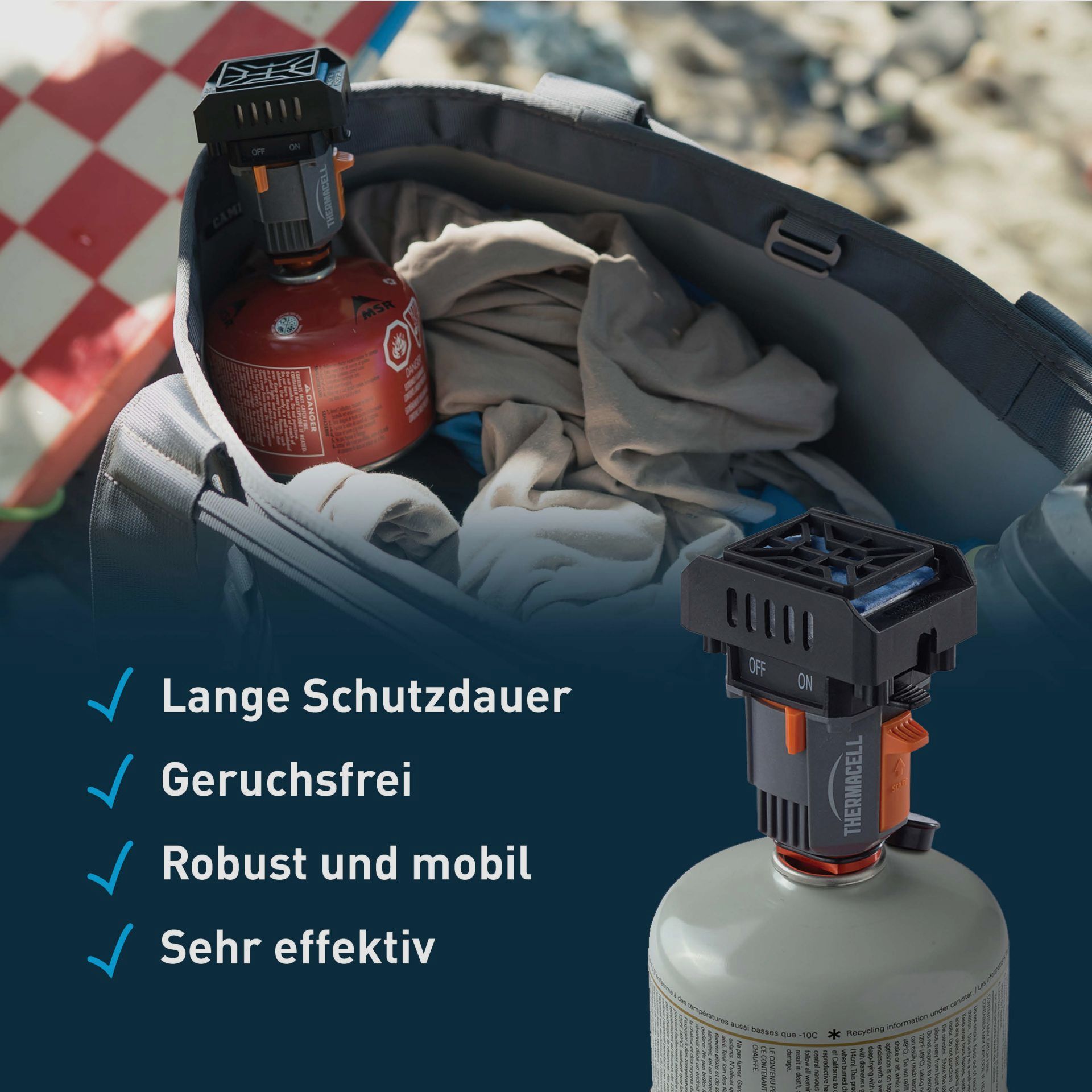 THERMACELL 920210 MR-BP Mückenabwehr Camping Backpacker