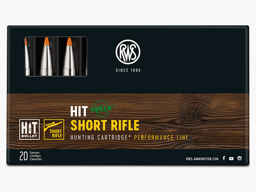 20 Schuss RWS .308 WIN. HIT SHORT Rifle 150g 9,7g BLEIFREI Munition Deformation (vgl. Barnes TTSX )