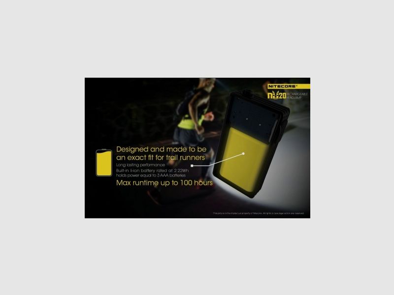 Nitecore NU20 Linterna frontal 360 lúmenes Amarilla, imagen 7 de 21