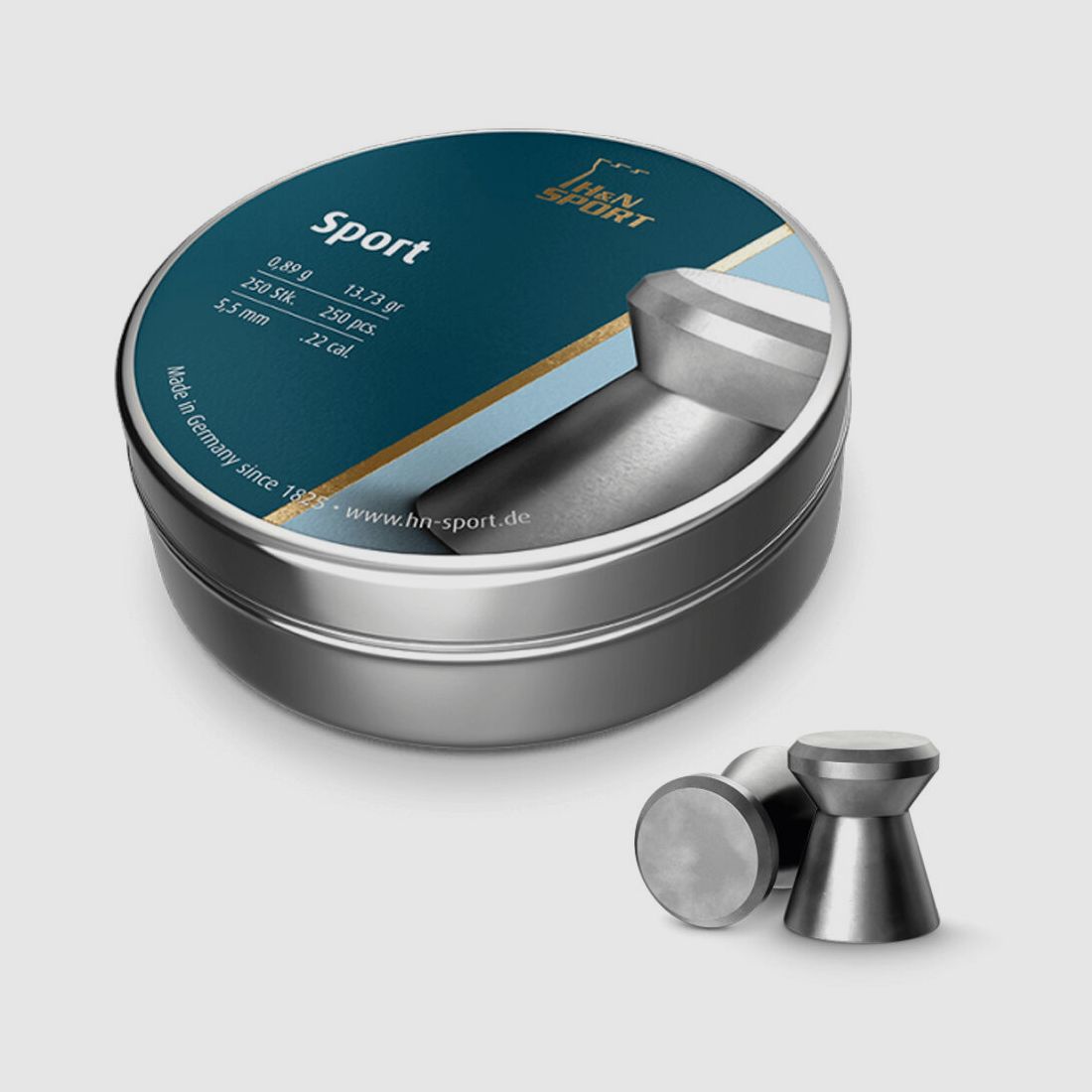 H&N Sport Flachkopf Diabolos glatt 5,5mm / 0,89 g / 250 Stk