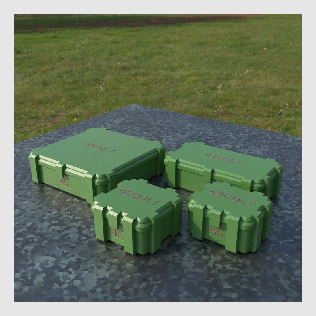 Filamelt Munitionsbox / .45 Colt / ‘Klappdeckel’ / Patronenbox, Ammo Box