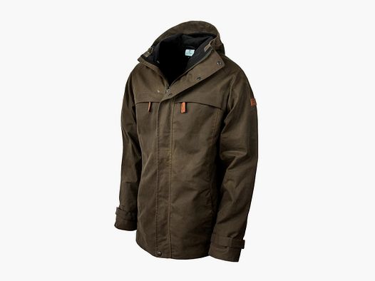 STEINKAUZ Wachsjacke "Regensegen", Dunkeloliv