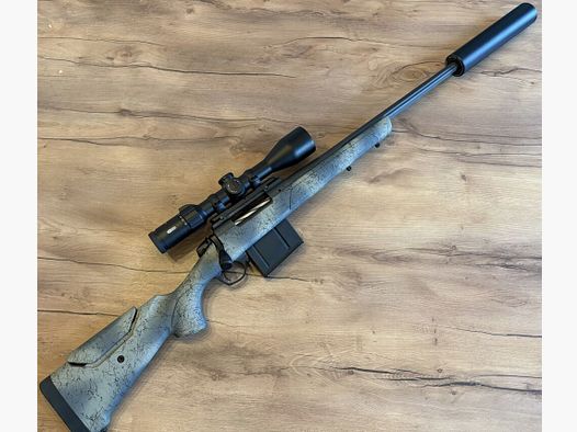 Bergara B14 inkl. Meopta 3-15x50, Dentler--Montage, Jaki Schalldämpfer 7mmPRC