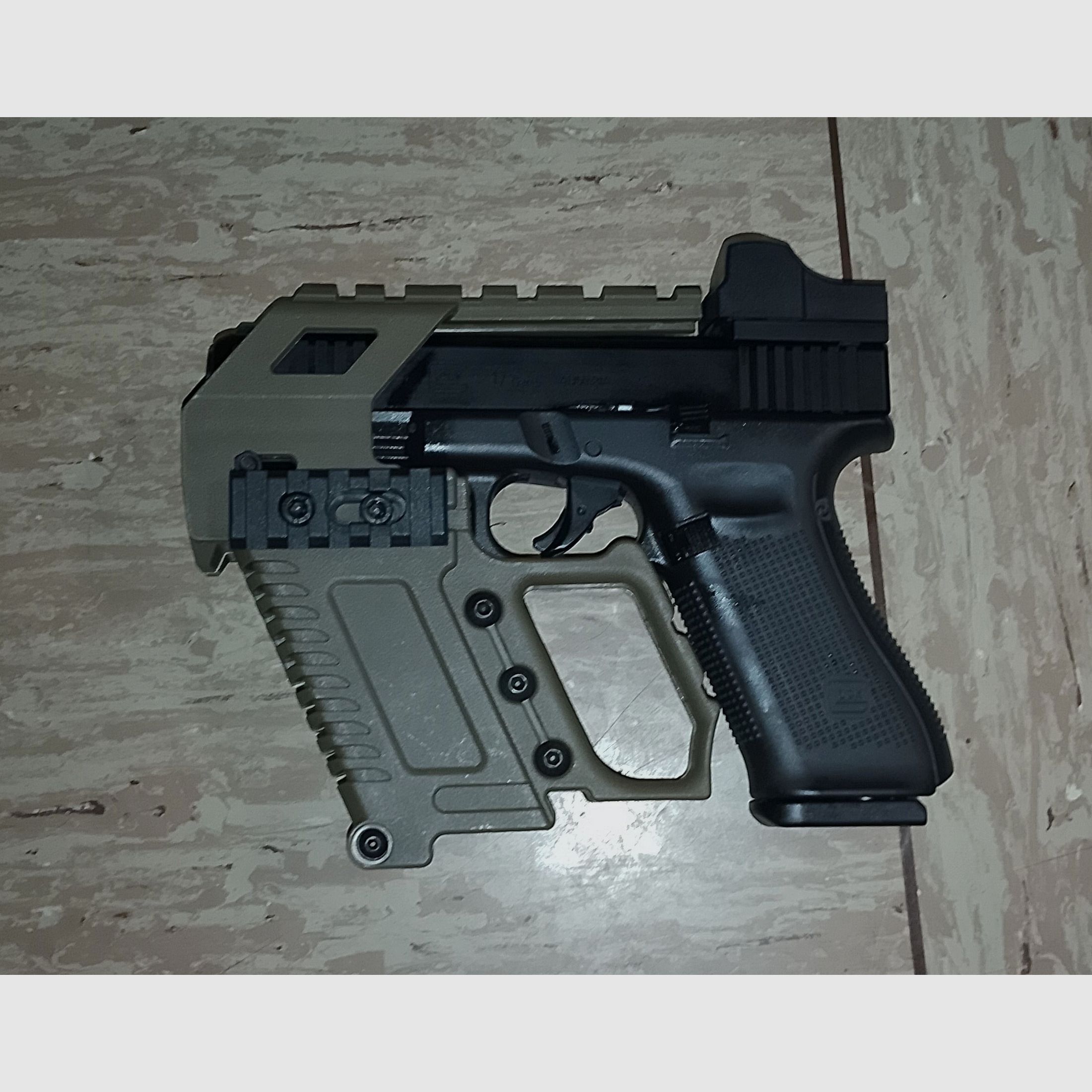 Carabine kit Glock 17 Gen 4 und 5 tactical Magazinkampfkit we marui te g 18 19 26 neu  Beige picatinny 