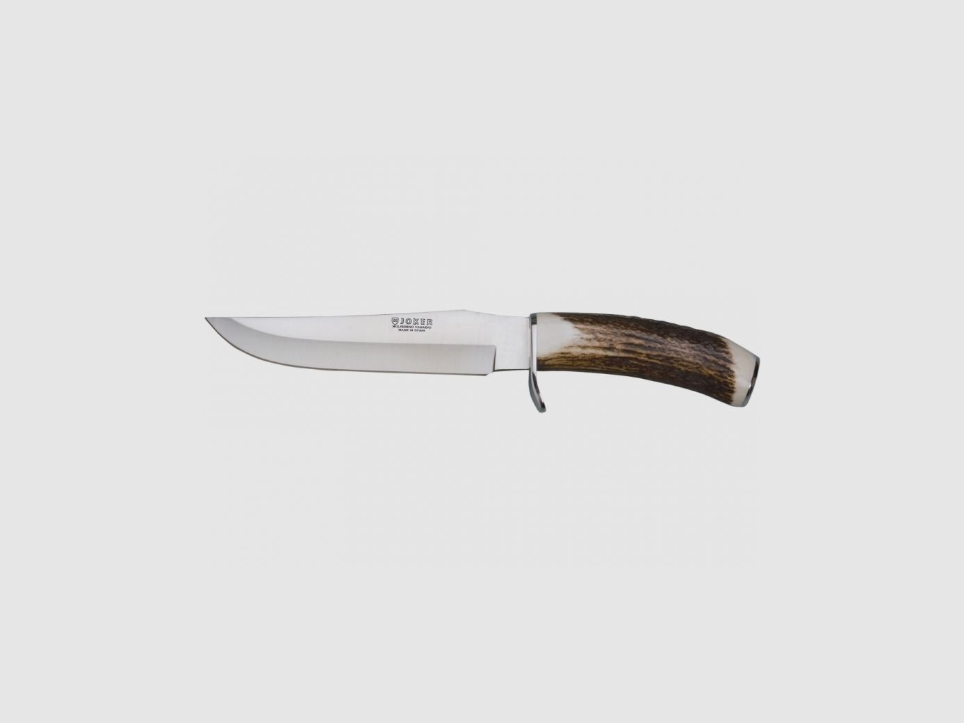 JAGDMESSER MIT GEHÄLTER AUS GEWEIH UND KLINGENLÄNGE 17 CM.cc34