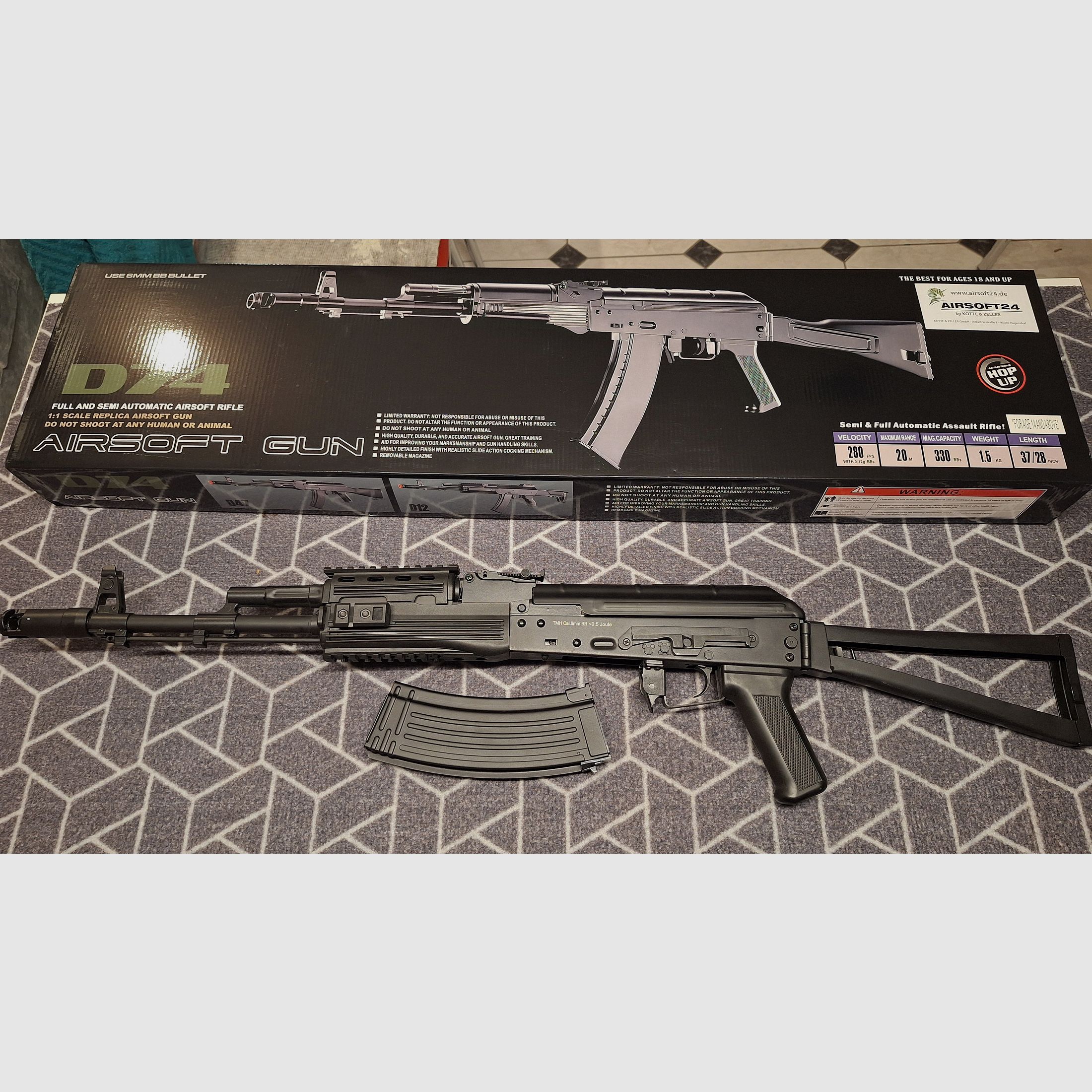 AK74 D74 Airsoft AEG 6mm BB - NEU!