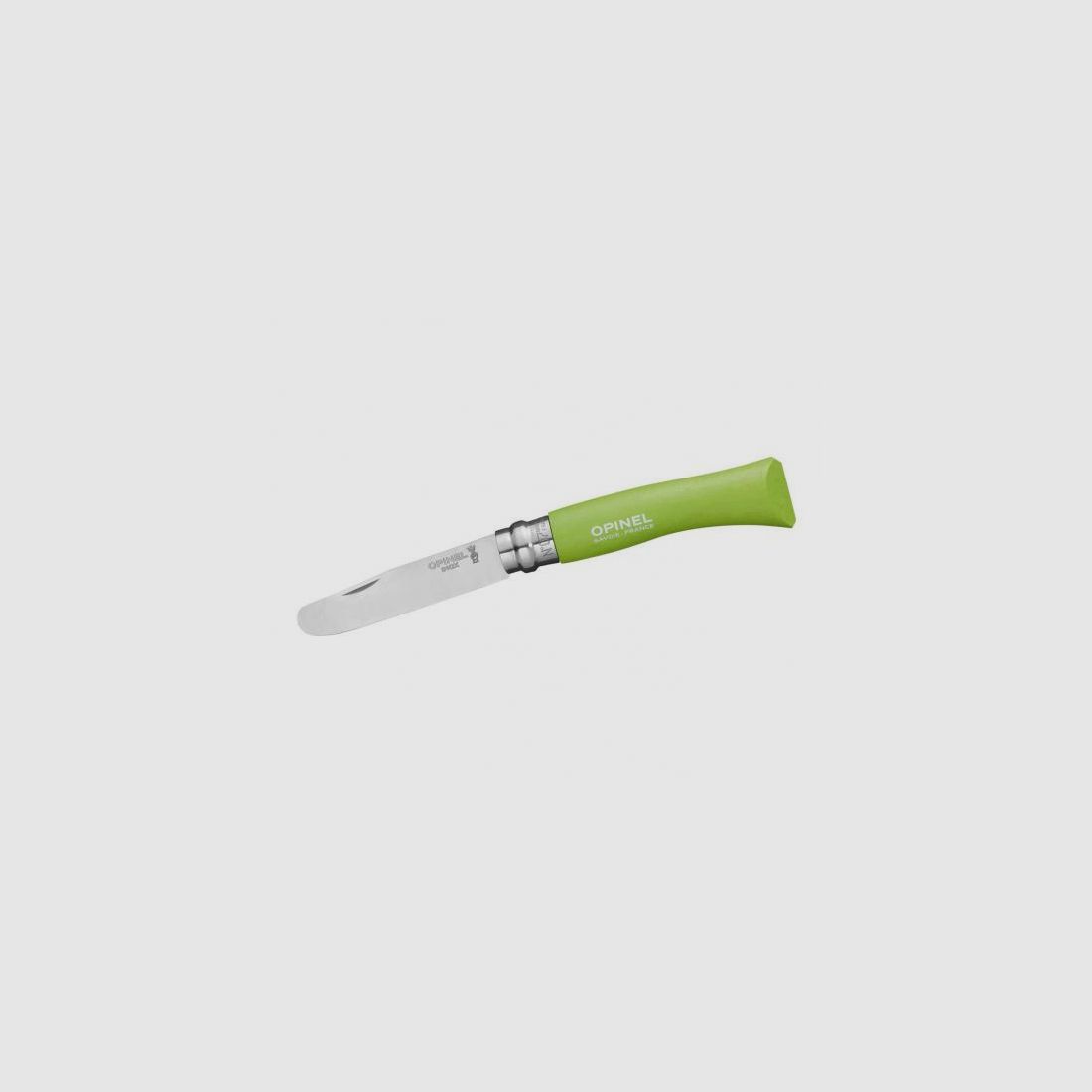 Coltello per bambini Opinel, acciaio inossidabile, legno di faggio, verde