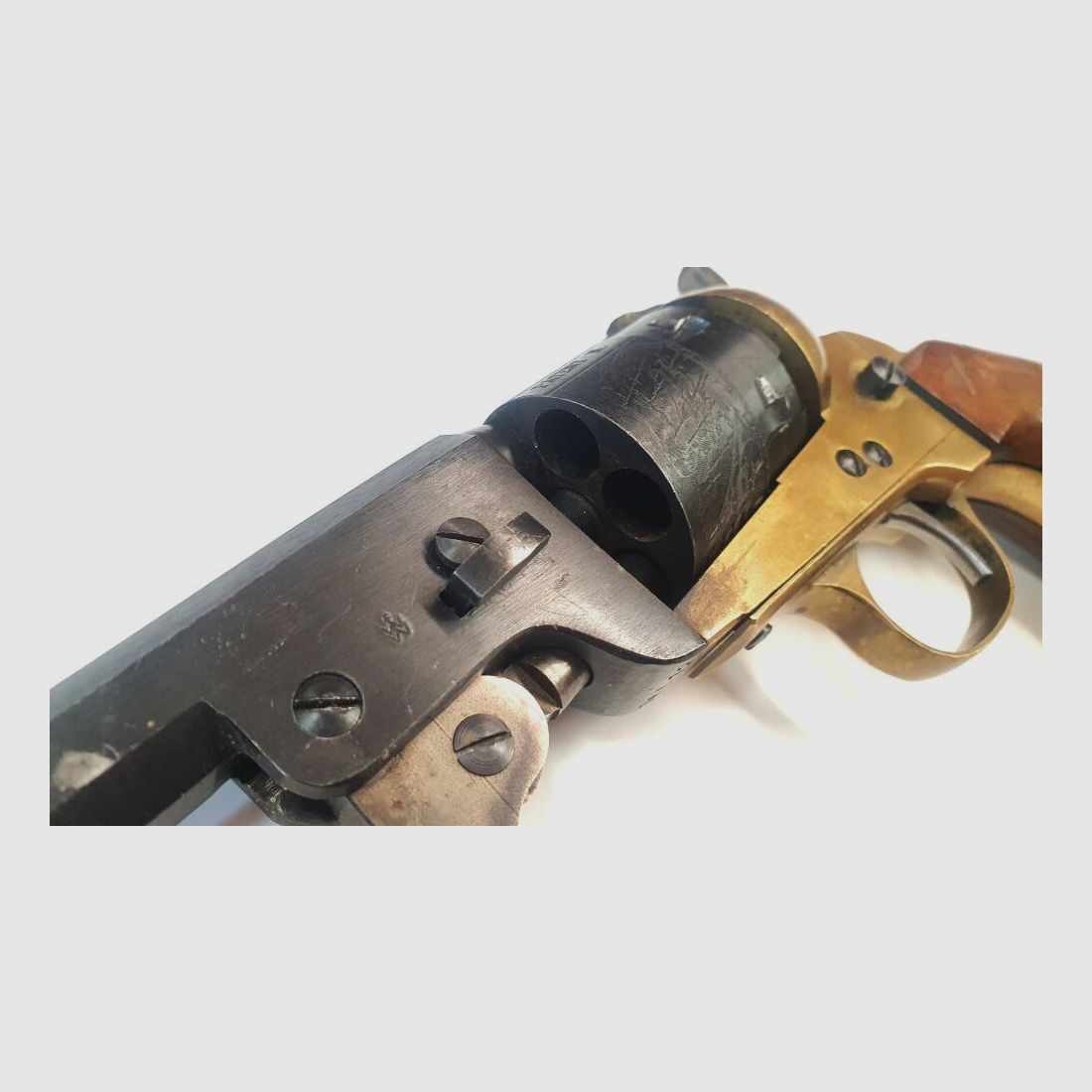 C.O.M. (Consorzio Officine Meccaniche) Percussion Revolver COM Gardone Navy Model - .44 Black Powder Only, Buntline Revolver