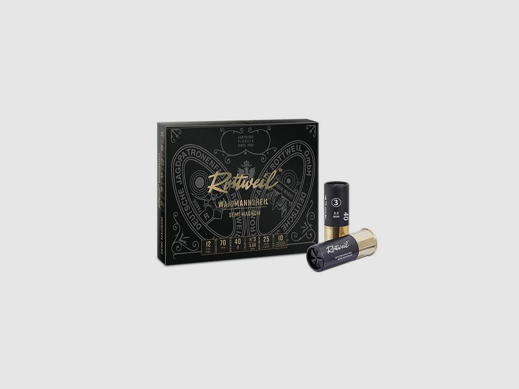 Rottweil Weidmansheil Semi-Magnum 12/70 40 g, Bild 1 von 2