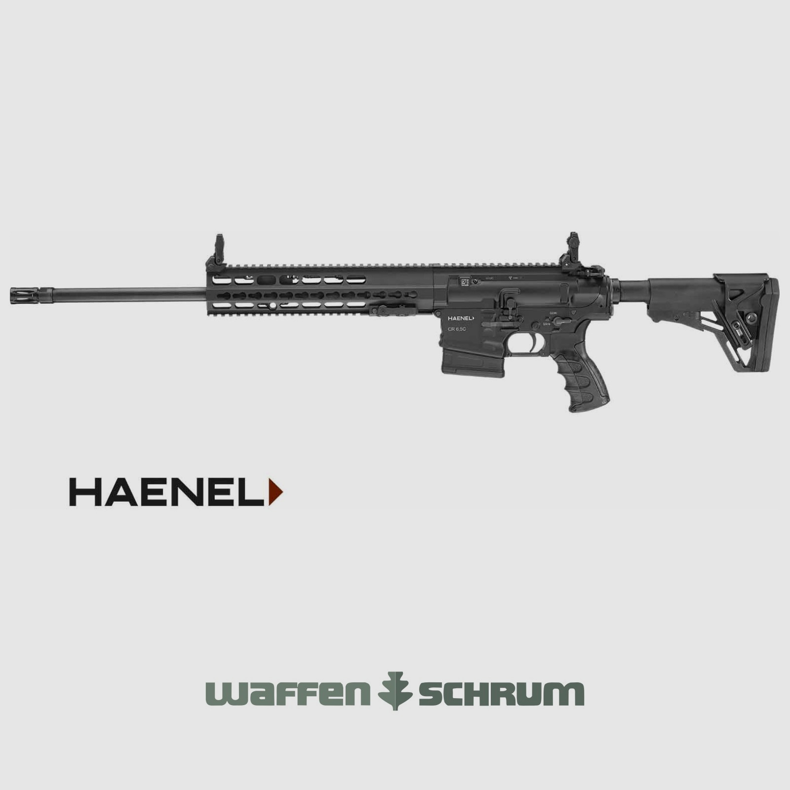 Haenel CR 6,5 schwarz / Langer Handschutz / Matchabzug