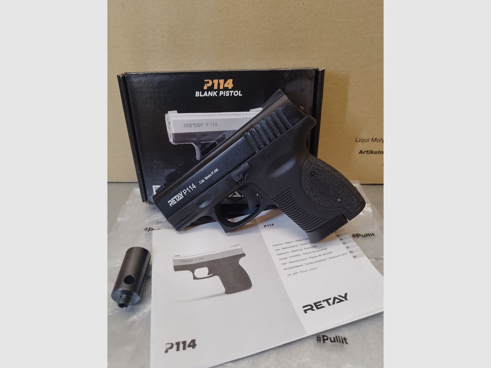 Retay P114 pistola a salve 9mm P.A.K brunita !!Arma nuova!!