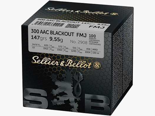 Sellier & Bellot .300 AAC Blackout blindada 9.55g/147grs. (calibre .300 Blackout)