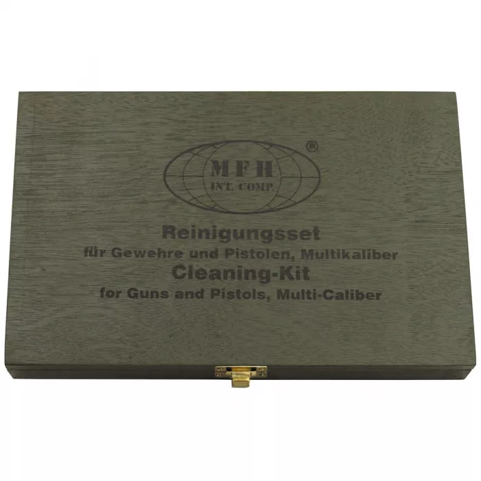 Waffen Reinigungsset, Multikaliber, 24 tlg. + Holzbox, Bild 2 von 3
