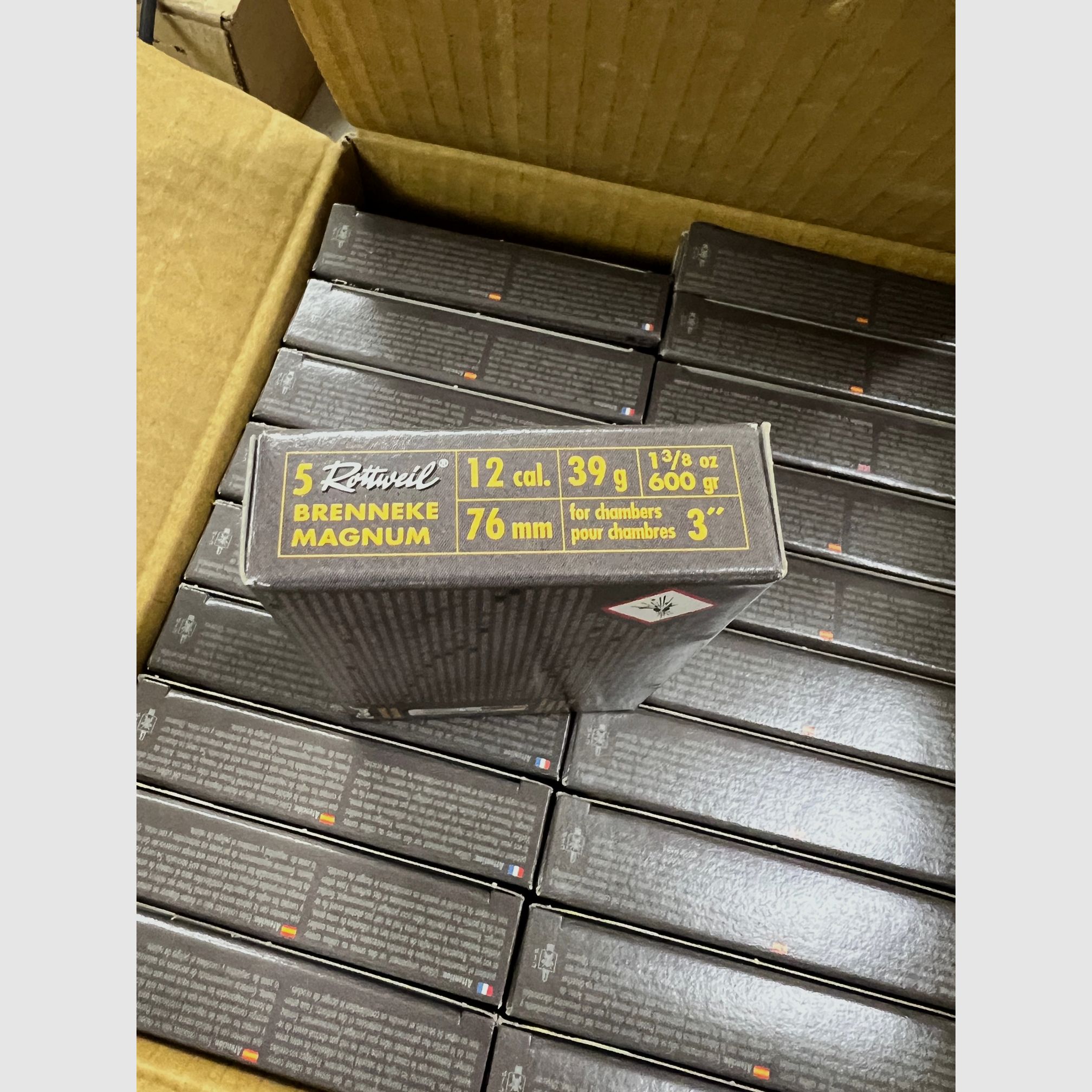 Brenneke Rottweil 12/76 Magnum 39g 600gr, image 2 sur 2