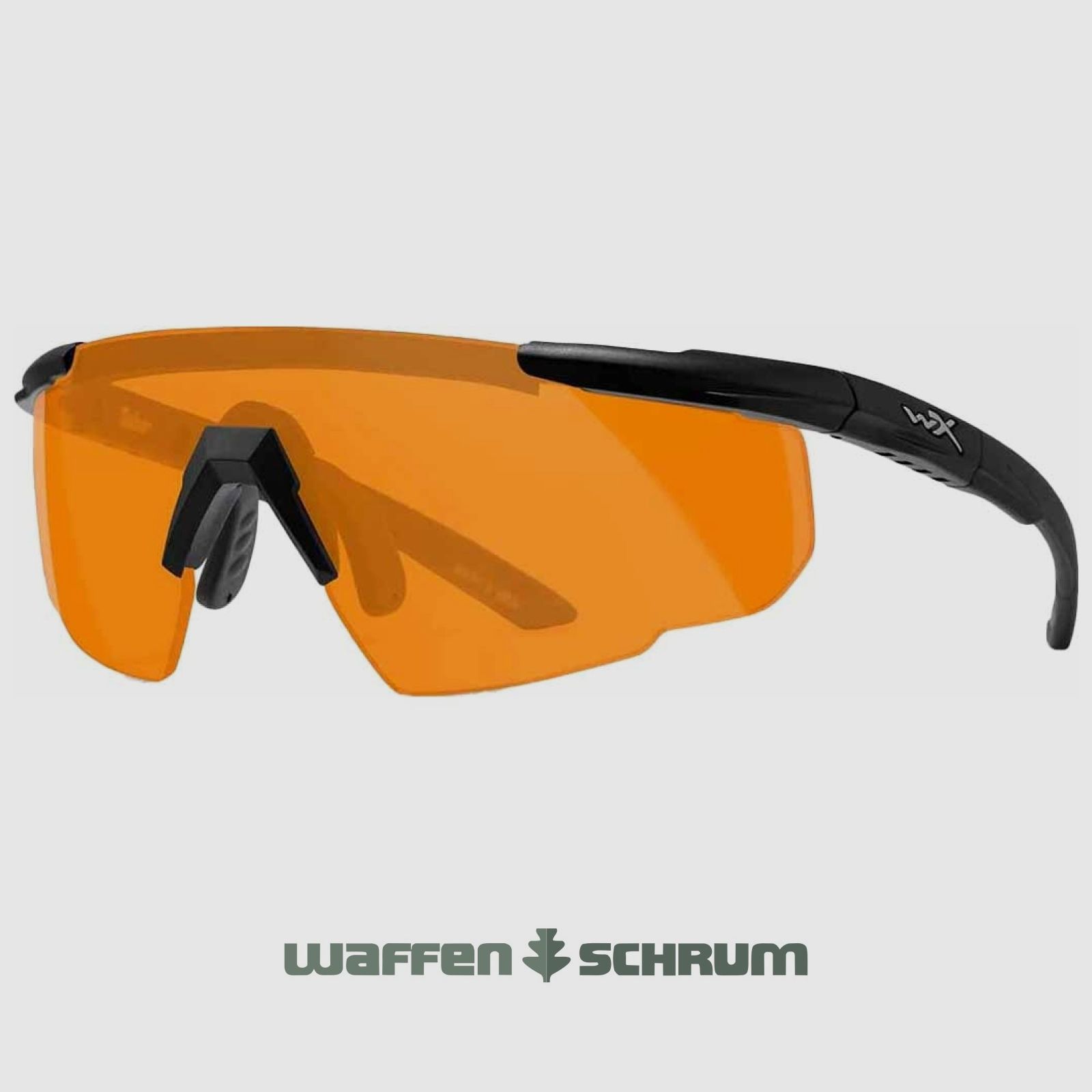 Wiley X Schießbrille Saber Advanced Glas: helles orange: matt schwarz