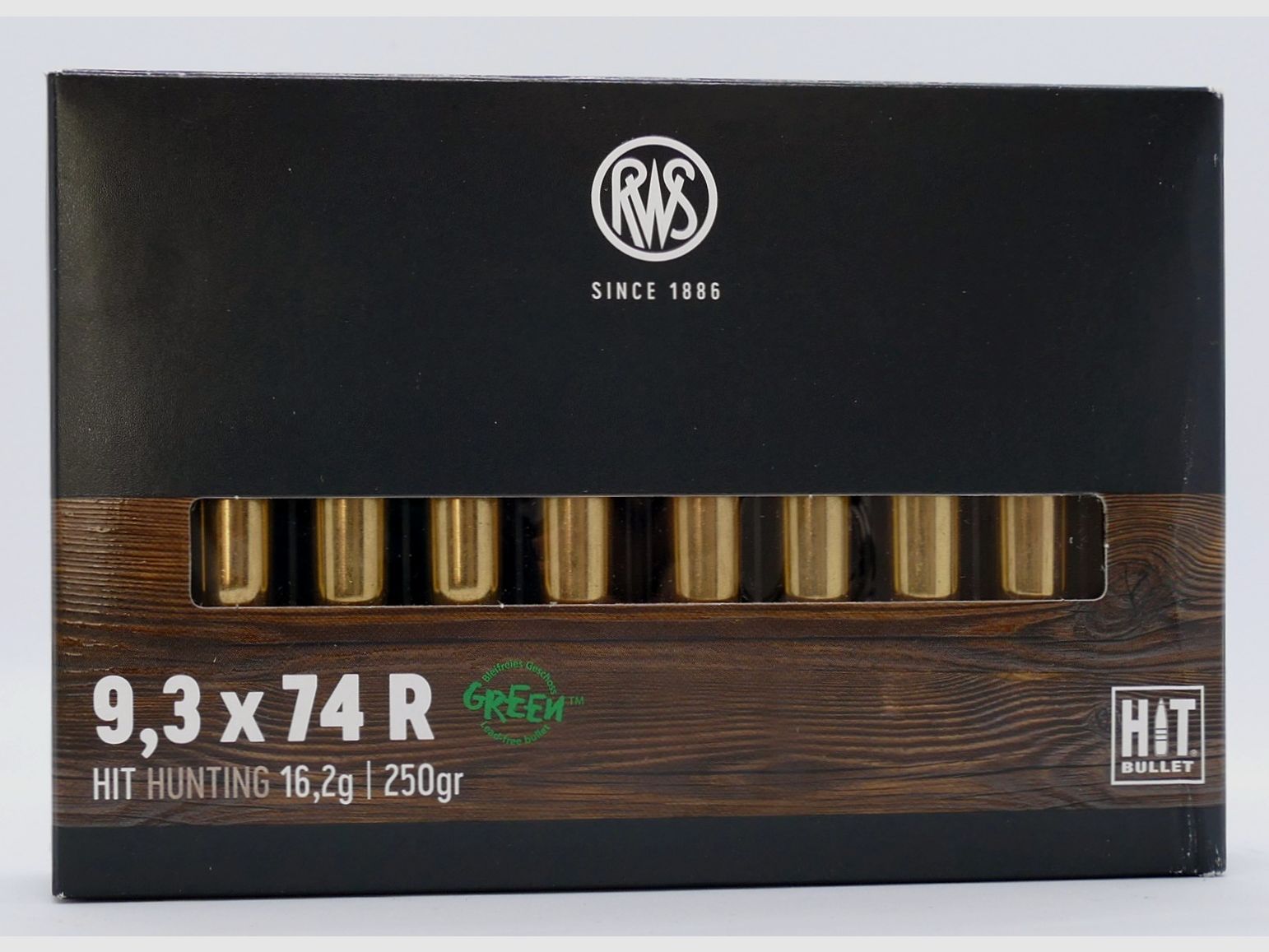 RWS 9,3X74 R HIT 16,2g/250gr. Büchsenpatronen Bleifrei