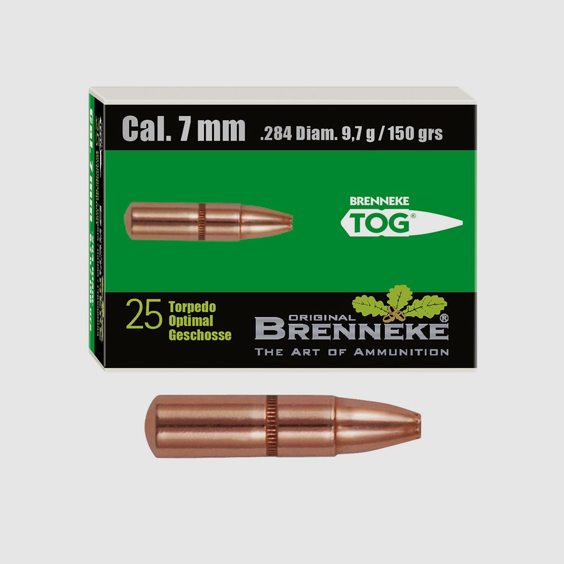 Brenneke Geschoss 7mm (.284) TOG 9,7g / 150grs 25 Stück