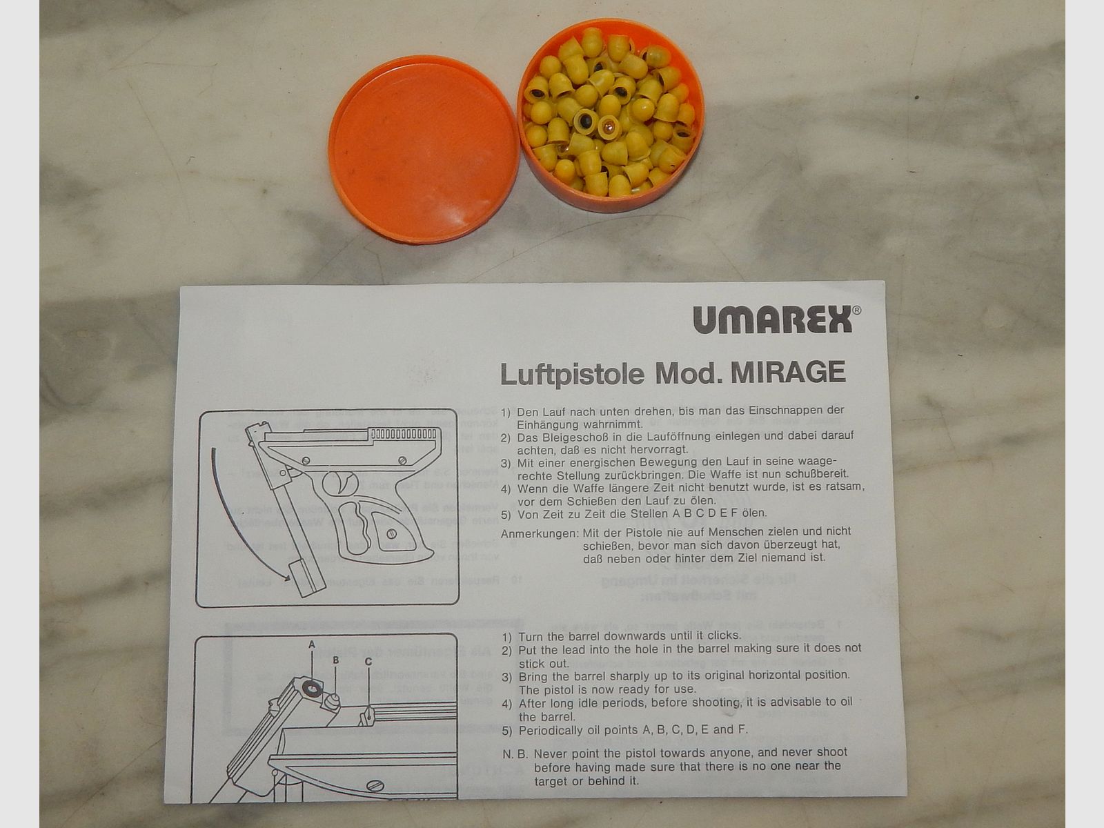 Umarex Mirage Luftpistole / Kinderpistole / Spielzeugpistole - vintage !, Bild 3 von 4