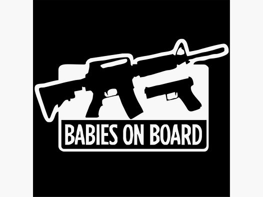 Babies on Board Aufkleber - Weiß