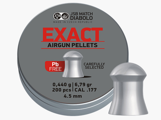 JSB Exact, senza piombo, cal. 4,5mm, 0,44g