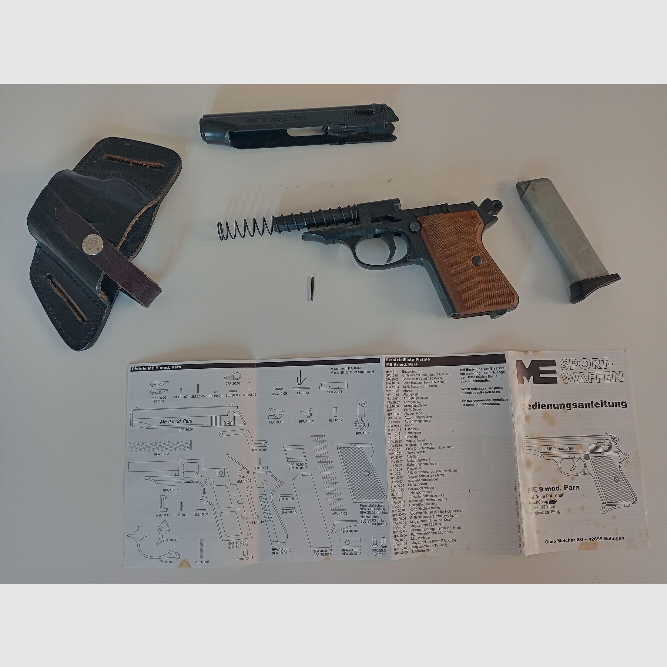 Schrikkogelpistool ME 9 Model Para - lees alstublieft!