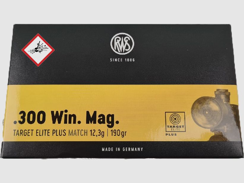 RWS Target Elite Plus cartouche de match .300 Win Mag 190grs