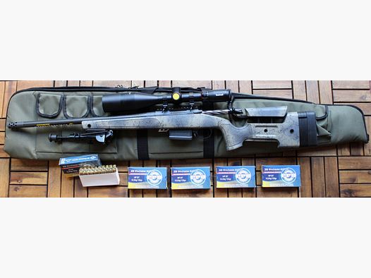 Bergara BA 14 HMR Carbon Repetierbüchse Kal. .308 Win. Zweibein, Rusan Montage, Bushnell Nitro ZF