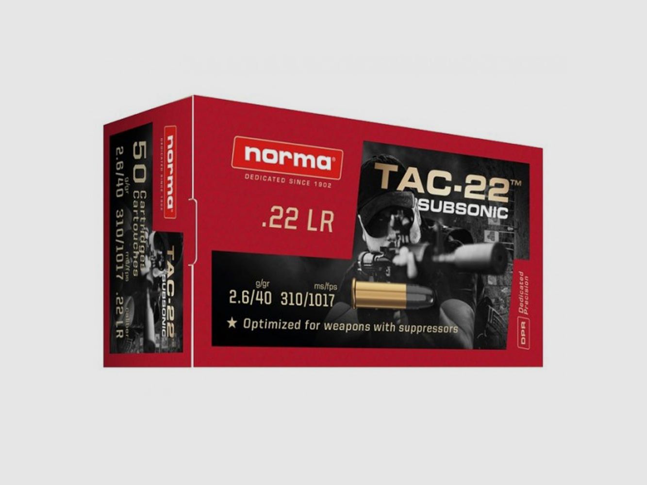 .22LR NORMA TAC-22 Subsonic 40gr