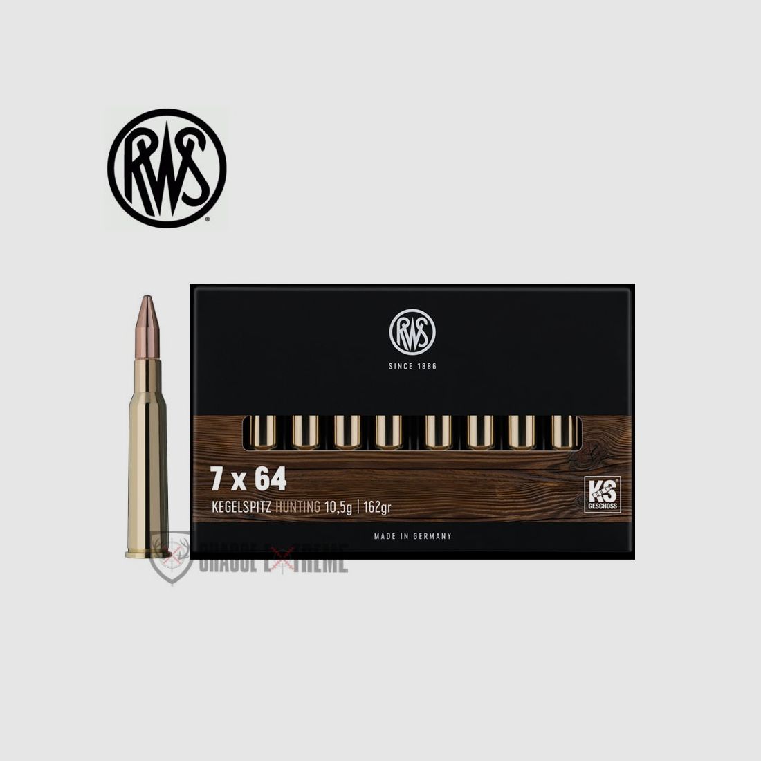 20 Patronen RWS Kal. 7X64 162gr KS
