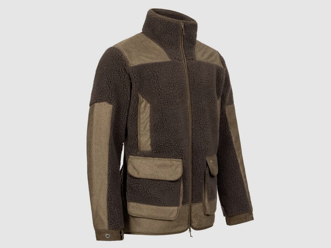 Blaser Sherpa Fleece Jacke dunkelbraun