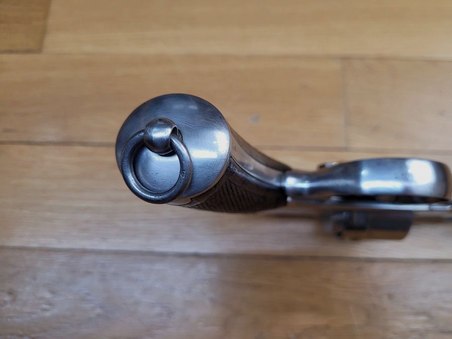 Schöner Dienstrevolver Modell 1873 – Kaliber 11mm73 – vollständig einheitliche Seriennummer – noch im Original-Strohgelb! – MAS 1882 – Gute Mechanik und sehr schöner Lauf – Sehr guter Zustand, Bild 10 von 31