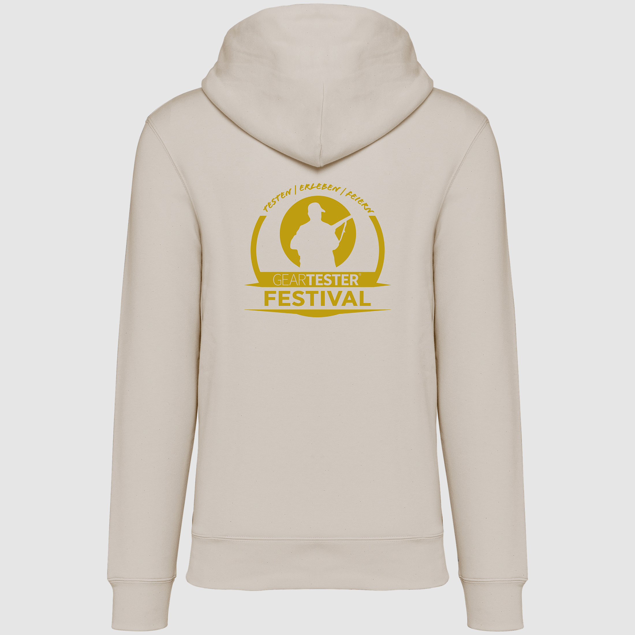 Geartester Festival Bio Hoodie, kleines Logo