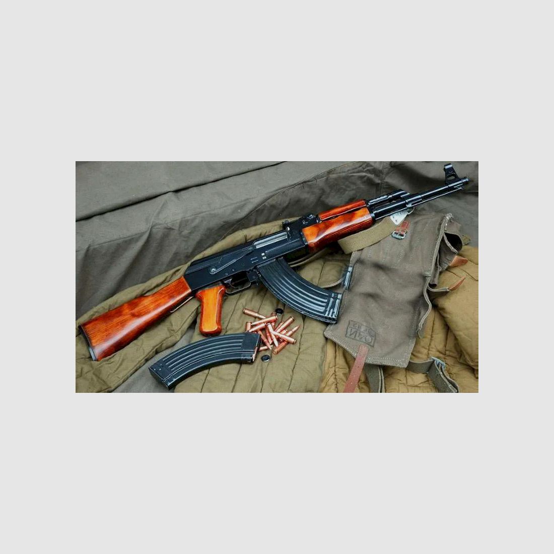 New NEDI AK-47 CAL. 7.62×39 + 100 ROUNDS + 2 MAGAZINES