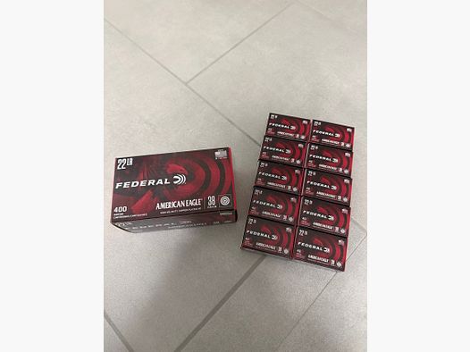 800 Schuss .22 Federal American Eagle HV verkupfert