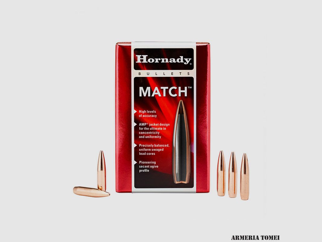 PALLE DA RICARICA – HORNADY – 22 Cal .224 52 gr BTHP Match™ (100PZ)