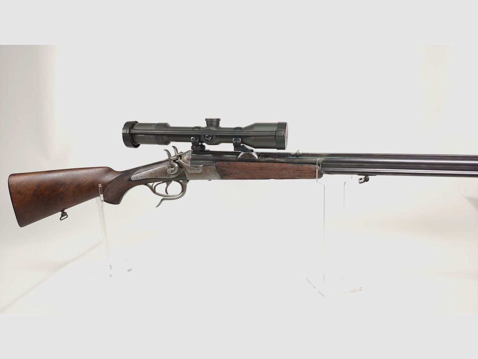Suhler Jagdhütte Hahn-Bockbüchsflinte 5,6x52 R / 16/70 avec Zeiss Duralyt 2–8x42, image 2 sur 8