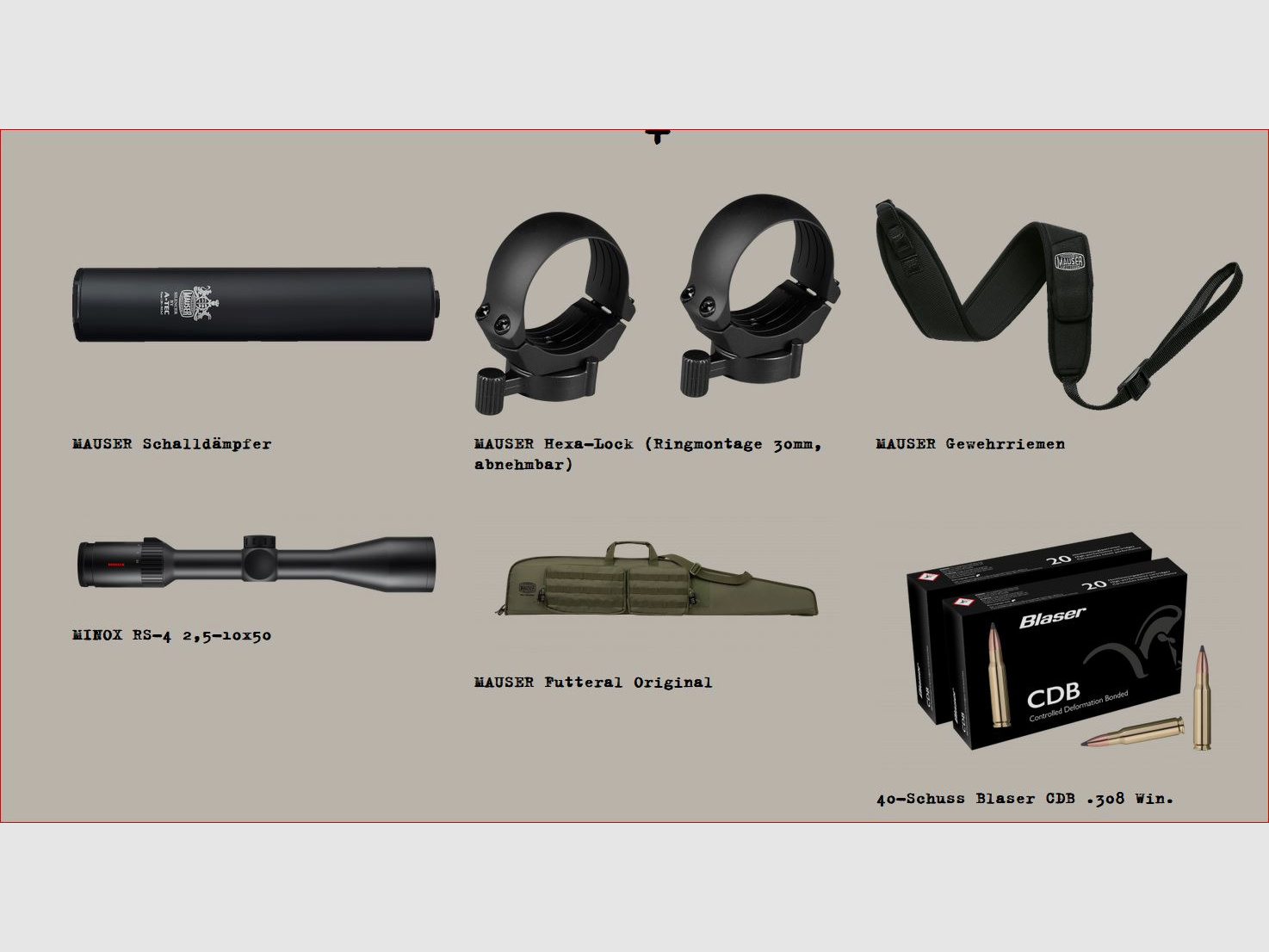 Mauser M18; Profi-Starter-Paket; M18 Standart; Minox RS4 2,5-10x50; SD usw....