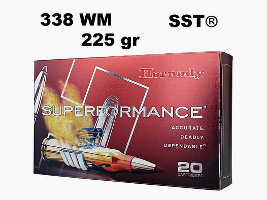 Hornady 338 WM Superformance SST 225 gr Munition
