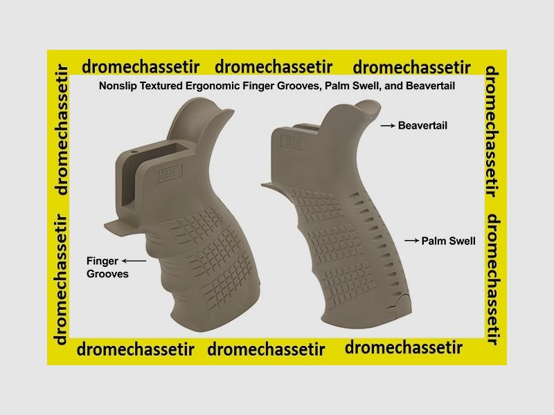 UTG Pro Griff für AR15, M4 und Chassis, mit Fingerabdruck, Farbe Tan FDE, Bild 2 von 2