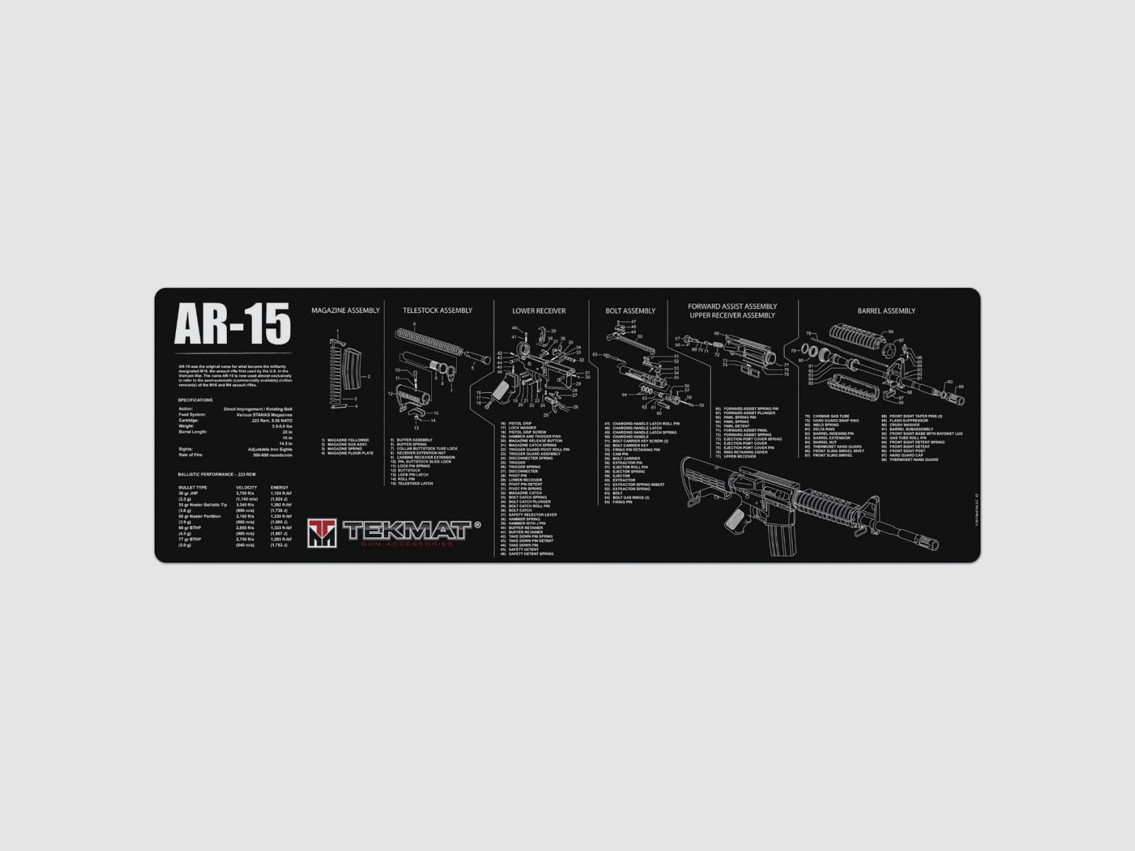 TekMat – AR-15-Büchsenmacher-Matte – Schwarz – TEK-R36-AR15, Bild 1 von 7