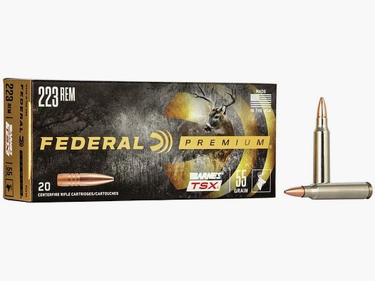 Federal Premium Barnes TSX .223 Rem. 55GR HP 20 cartucce