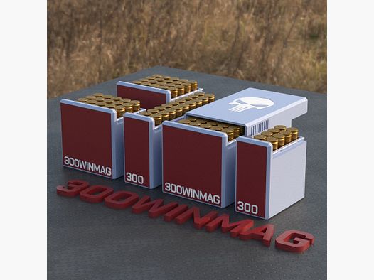 Filamelt skrzynka na amunicję / Ammo .300 Win Mag - pudełko na naboje na 50 strzałów, wyprodukowano w Niemczech